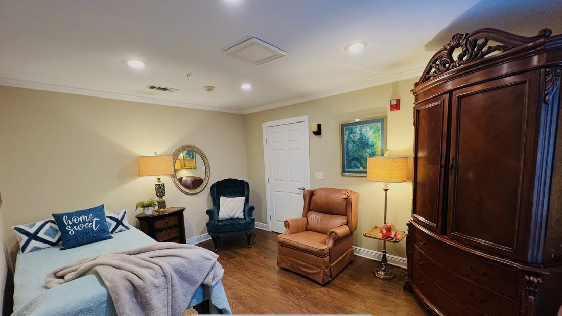 Private bedroom with sitting area